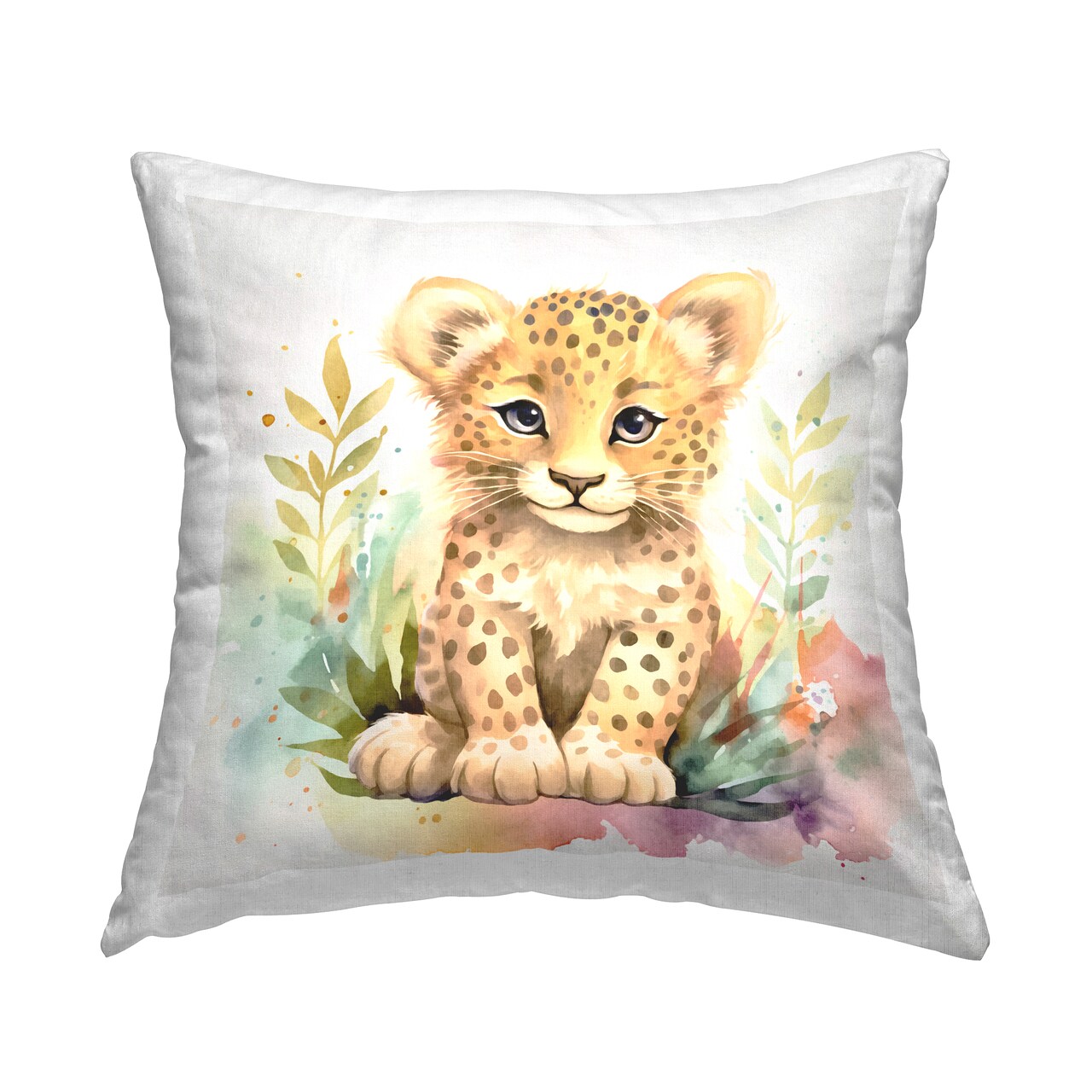 Baby Cheetah Cub Decorative Printed Throw Pillow Design by Andrea Haase, 18 x 7 x 18